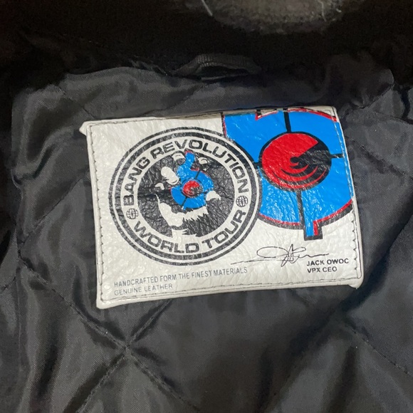 Official Genuine Leather and embroidered Bang Energy jacket unisex - Picture 3 of 5